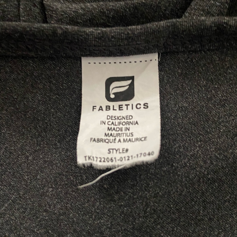 Fabletics Charcoal Grey T Back Workout Tank Size … - image 4